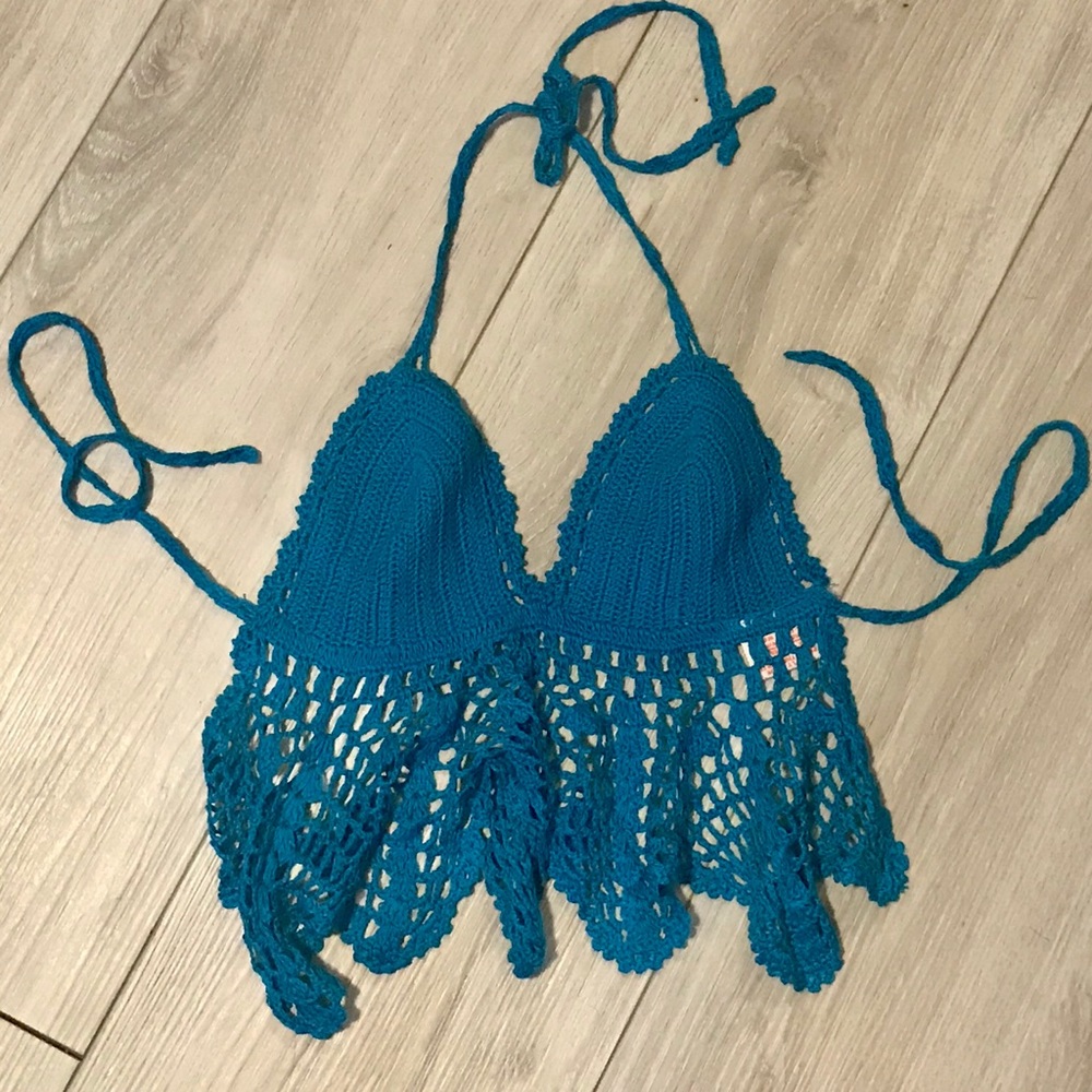 Gypsy Rose Teal Crochet Top